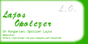 lajos opolczer business card